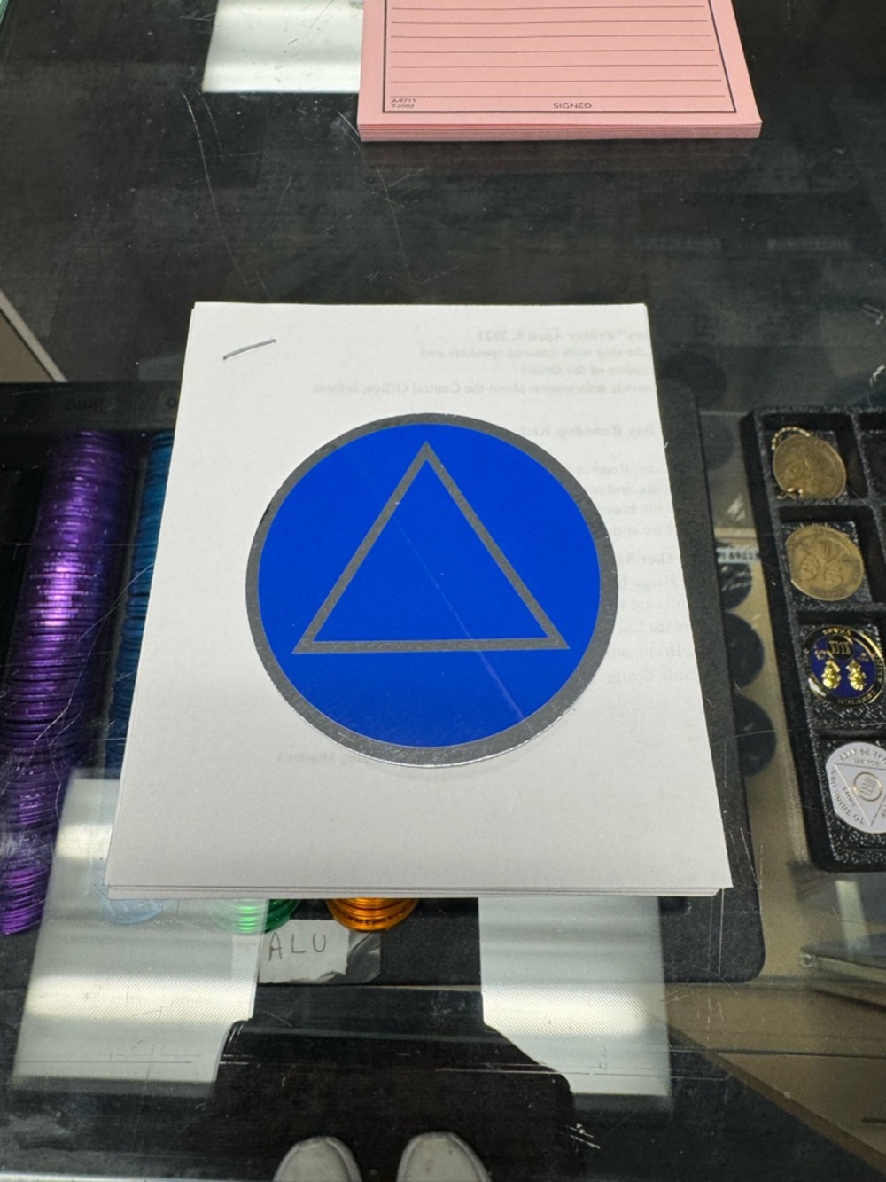 Round Triangle Logo Decal Sticker - multiple colors - Picture 6 of 8
